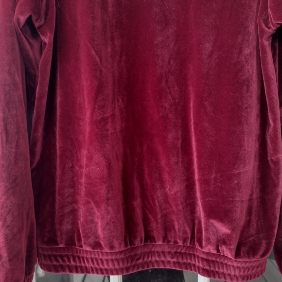 Forever 21 Mens velour/velvet burgundy hoodie size Small - Picture 5 of 9